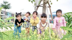 Hoạt động ngoài trời của các bé trường mầm non Cao Dương 2