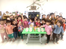 HOẠT ĐỘNG TRẢI NGHIỆM LÀM BÁNH TRÔI TÀU CỦA CÁC BÉ LỚP C1