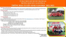 Tuyển sinh năm học 2021-2022