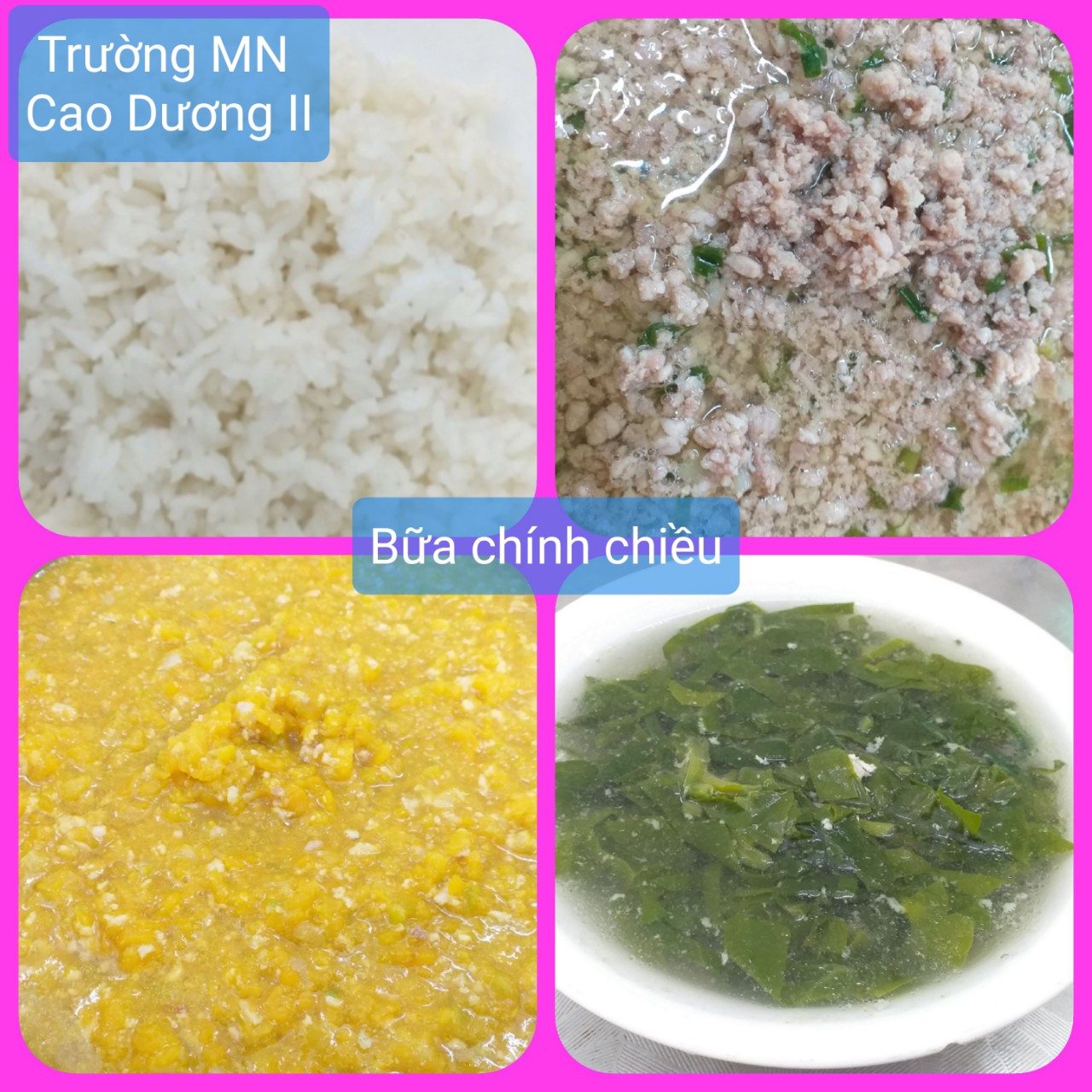 Thực đơn của bé